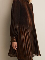 Phase Eight Gold Metallics Annabel Foil Dress - Image 5 of 6