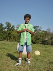 Green Short Sleeve Printed Shirt (3-16yrs) - Image 1 of 8