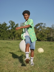 Green Short Sleeve Printed Shirt (3-16yrs) - Image 3 of 8