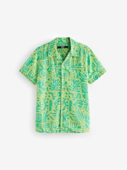 Green Short Sleeve Printed Shirt (3-16yrs) - Image 6 of 8