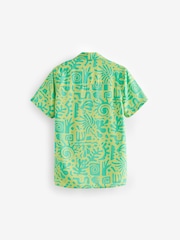 Green Short Sleeve Printed Shirt (3-16yrs) - Image 7 of 8