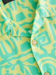 Green Short Sleeve Printed Shirt (3-16yrs) - Image 8 of 8