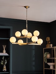 Brass Archie 8 Light Chandelier - Image 1 of 5