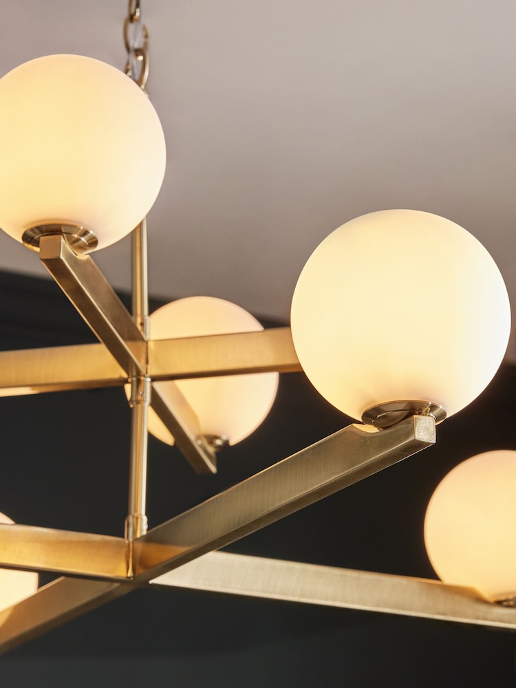 Brass Archie 8 Light Chandelier - Image 2 of 5
