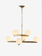 Brass Archie 8 Light Chandelier - Image 4 of 5