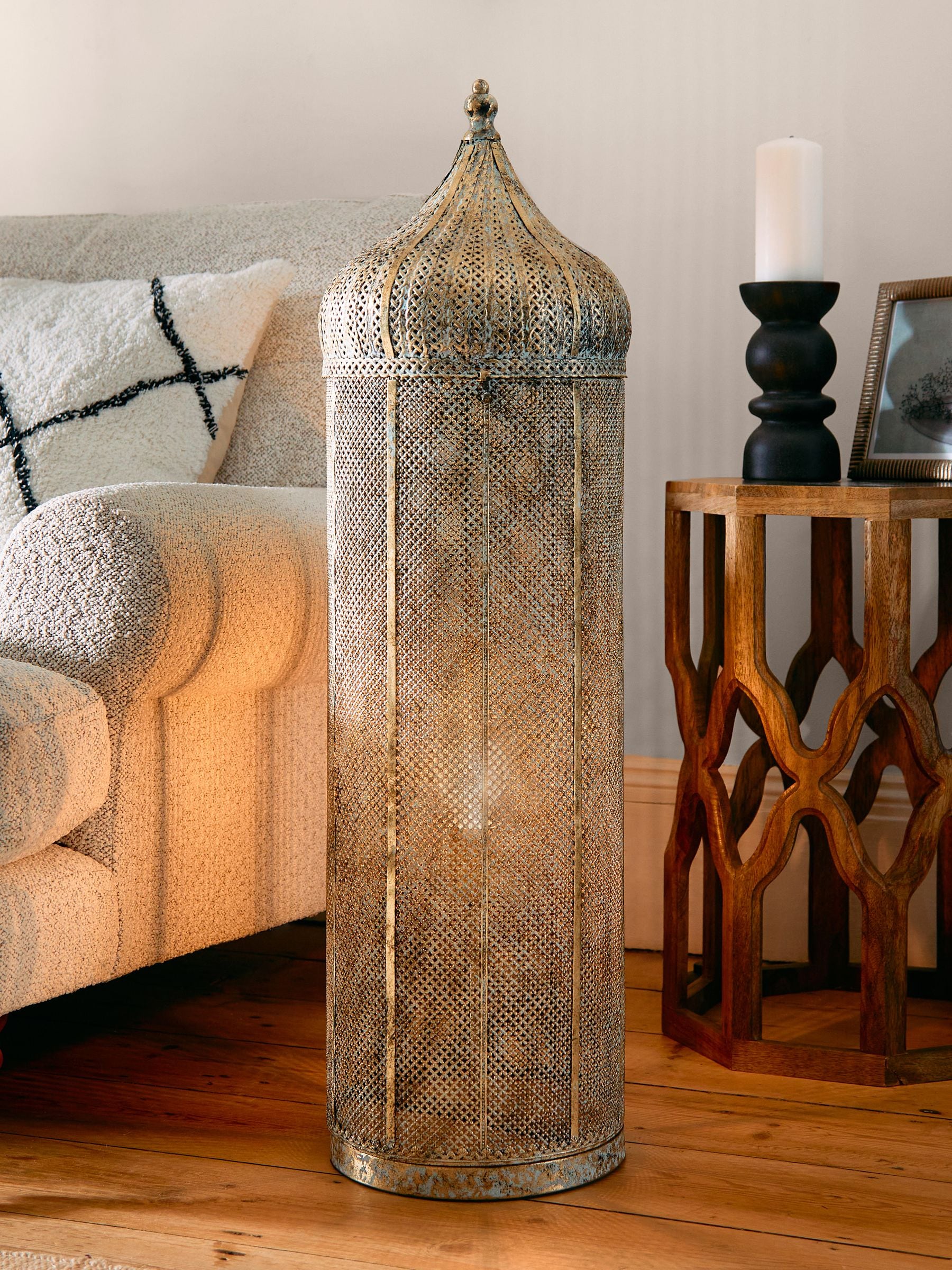 Buy Brushed Silver Tangier Floor Lamp from the Next UK online shop