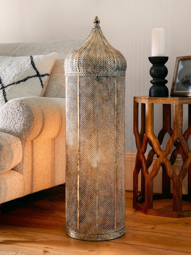 Brushed Silver Tangier Floor Lamp - Image 1 of 6