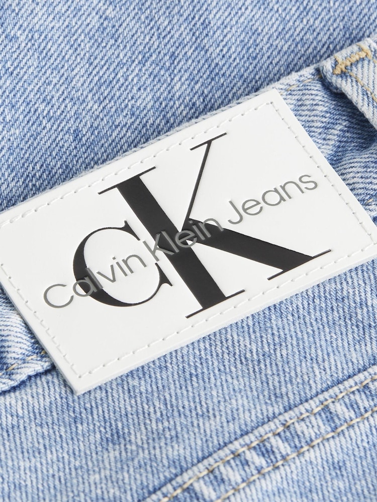 Calvin Klein Blue 100% Cotton Denim Mom Shorts - Image 5 of 5
