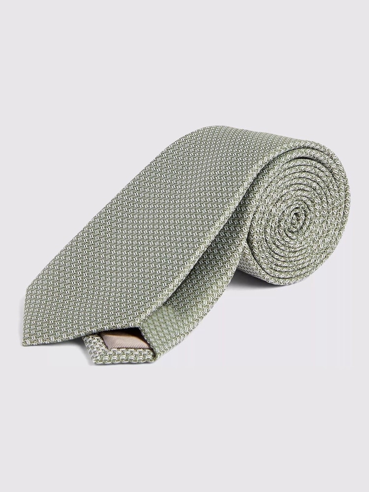MOSS Light Green Textured Tie - Image 1 of 3