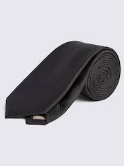 MOSS Black Textured Tie - Image 1 of 2