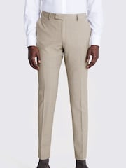 MOSS Natural Slim Fit Trousers - Image 1 of 3