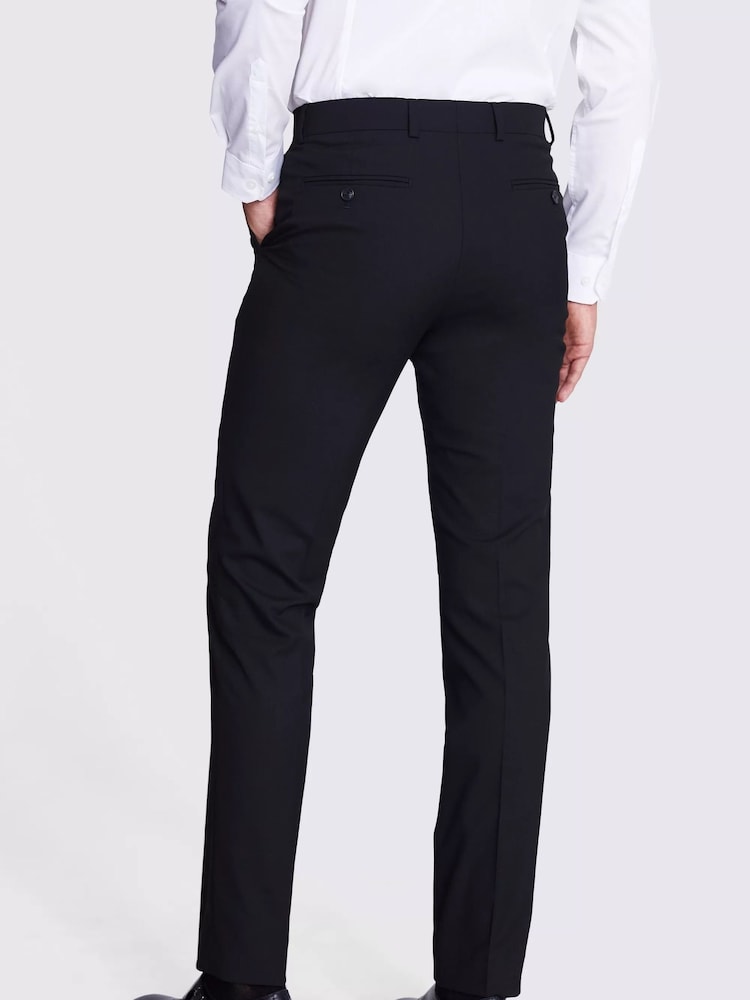 MOSS Black Tailored Fit Trousers - Image 2 of 3