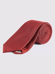 MOSS Dark Red Textured Tie - Image 1 of 2