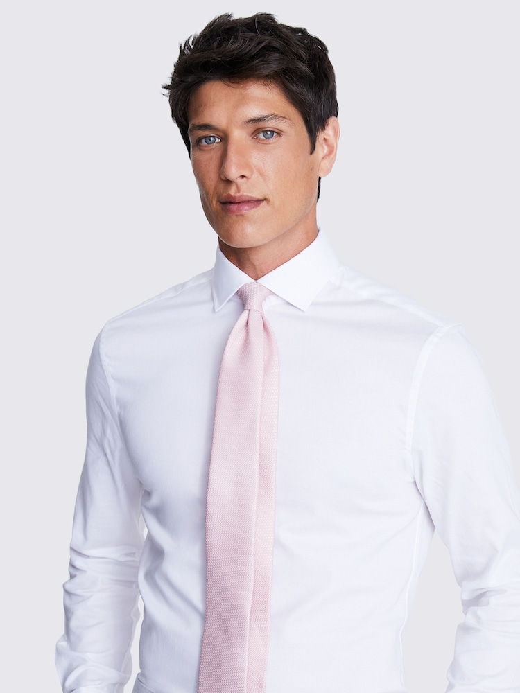 MOSS Light Pink Textured Tie - Image 1 of 3 MOSS Light Pink Textured Tie - Image 1 of 3