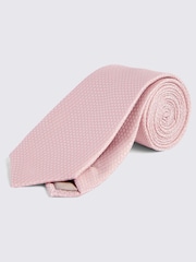 MOSS Light Pink Textured Tie - Image 3 of 3