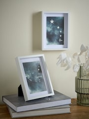 Set of 2 White Parker Photo Frames - Image 1 of 8