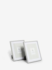 Set of 2 Grey Parker Photo Frames - Image 1 of 8