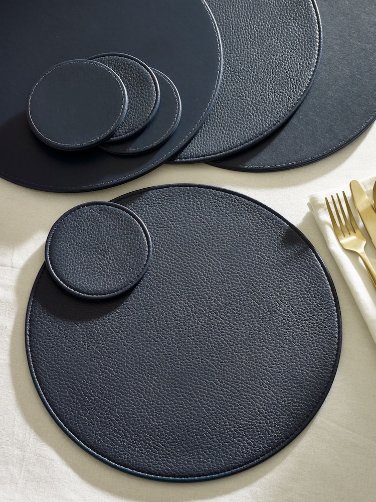 Platzsets und Untersetzer zum Wenden aus Lederimitat, 4er-Platz - Bild 2 von 3 Platzsets und Untersetzer zum Wenden aus Lederimitat, 4er-Platz - Bild 2 von 3
