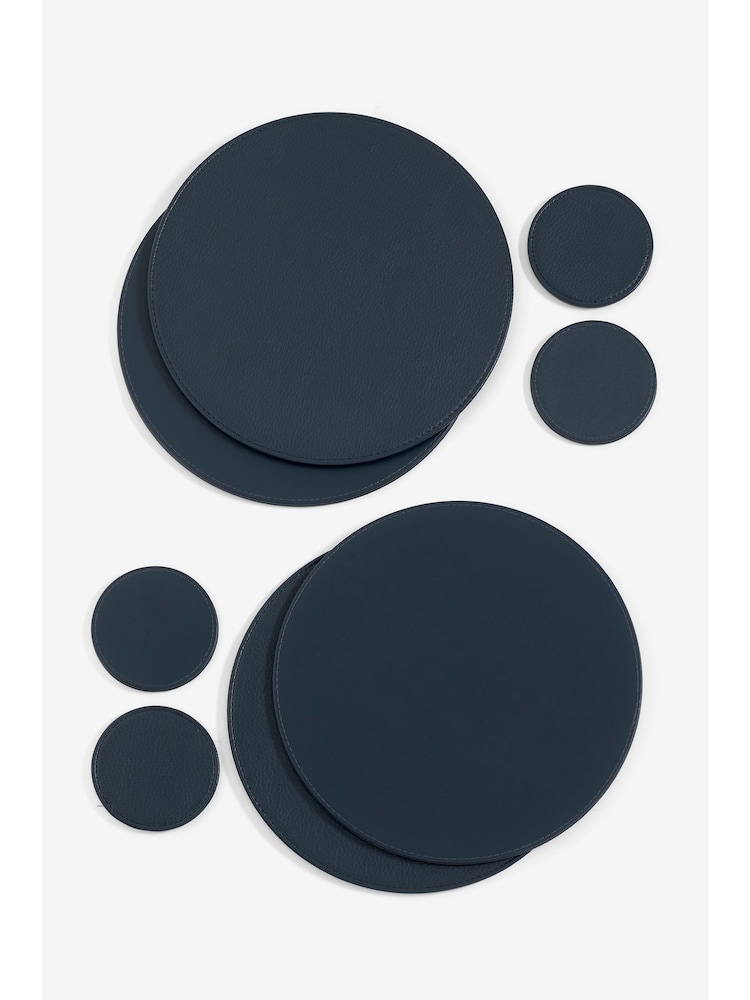 Platzsets und Untersetzer zum Wenden aus Lederimitat, 4er-Platz - Bild 3 von 3 Platzsets und Untersetzer zum Wenden aus Lederimitat, 4er-Platz - Bild 3 von 3