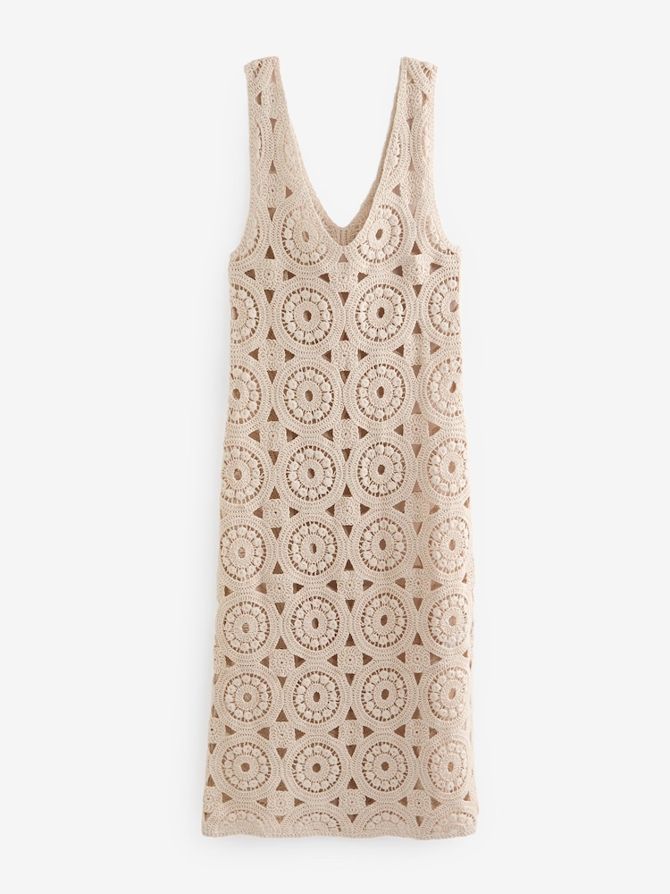 Ecru Crochet Dress - Image 8 of 9