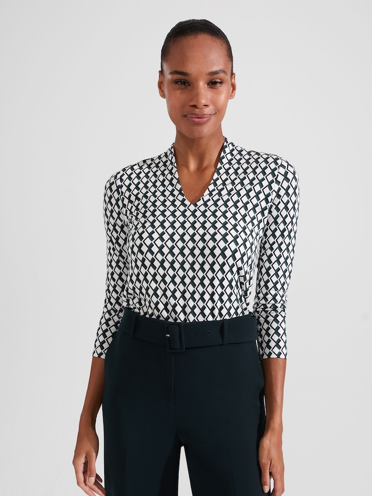 Verde - Blusa estampada Hobbs Aimee - Imagem 1 de 4