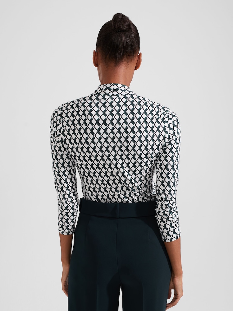 Verde - Blusa estampada Hobbs Aimee - Imagem 2 de 4