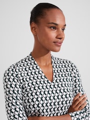 Verde - Blusa estampada Hobbs Aimee - Imagem 3 de 4