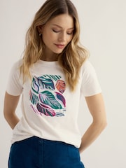 Seasalt Cornwall White Printing Ink T-Shirt - Image 2 of 5