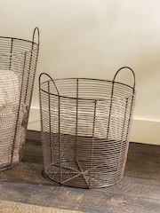 Nkuku Aged Brass Inkollu Basket - Image 1 of 2