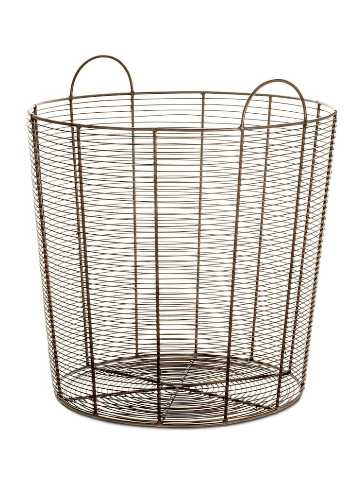 Nkuku Aged Brass Inkollu Basket - Image 2 of 2