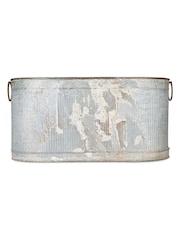 Nkuku Zinc Akasa Small Trough Planter - Image 3 of 3