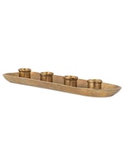 Nkuku Antique Brass Amita Antique Brass Long Candle Holder - Image 2 of 2