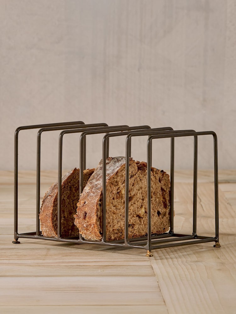 Nkuku Aged Brass Inkollu Toast Rack - Image 1 of 3 Nkuku Aged Brass Inkollu Toast Rack - Image 1 of 3