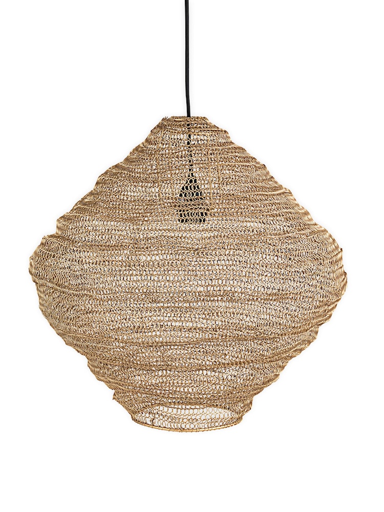Nkuku Brass Mukuni Wire Lampshade - Image 4 of 4 Nkuku Brass Mukuni Wire Lampshade - Image 4 of 4