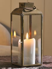 Nkuku Antique Brass Maro Brass Lantern - Image 1 of 3