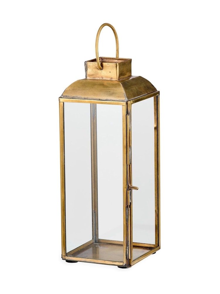 Nkuku Antique Brass Maro Brass Lantern - Image 3 of 3