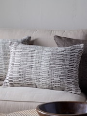 Nkuku Charcoal Aahna Wool Cushion Cover - Image 1 of 3