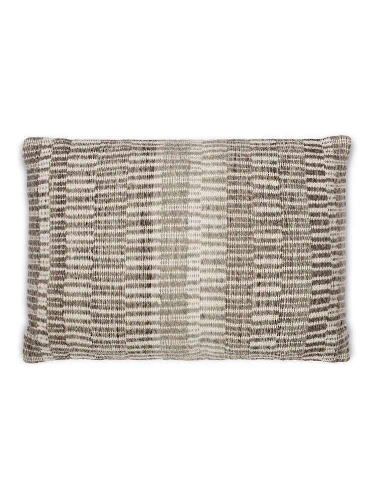 Nkuku Charcoal Aahna Wool Cushion Cover - Image 3 of 3 Nkuku Charcoal Aahna Wool Cushion Cover - Image 3 of 3