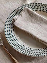 Nkuku Natural Junto Set of 4 Linen Napkin - Image 1 of 4