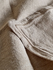 Nkuku Natural Junto Set of 4 Linen Napkin - Image 2 of 4