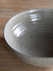 Nkuku Grey Valinha Earthenware Serving Bowl - Image 2 of 5