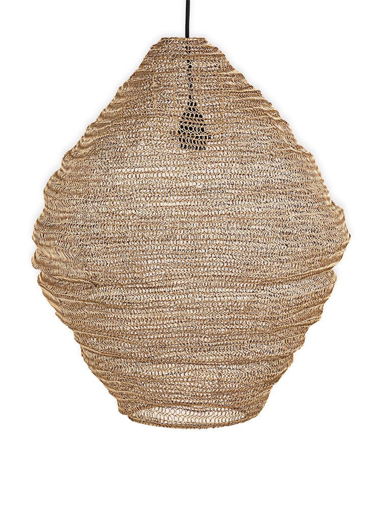 Nkuku Brass Mukuni Wire Lampshade - Image 4 of 4 Nkuku Brass Mukuni Wire Lampshade - Image 4 of 4