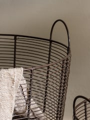 Nkuku Aged Brass Inkollu Basket - Image 2 of 3
