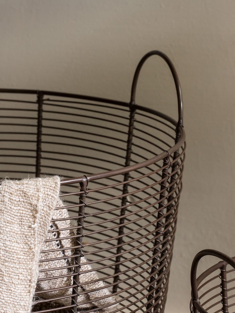 Nkuku Aged Brass Inkollu Basket - Image 2 of 3