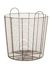 Nkuku Aged Brass Inkollu Basket - Image 3 of 3