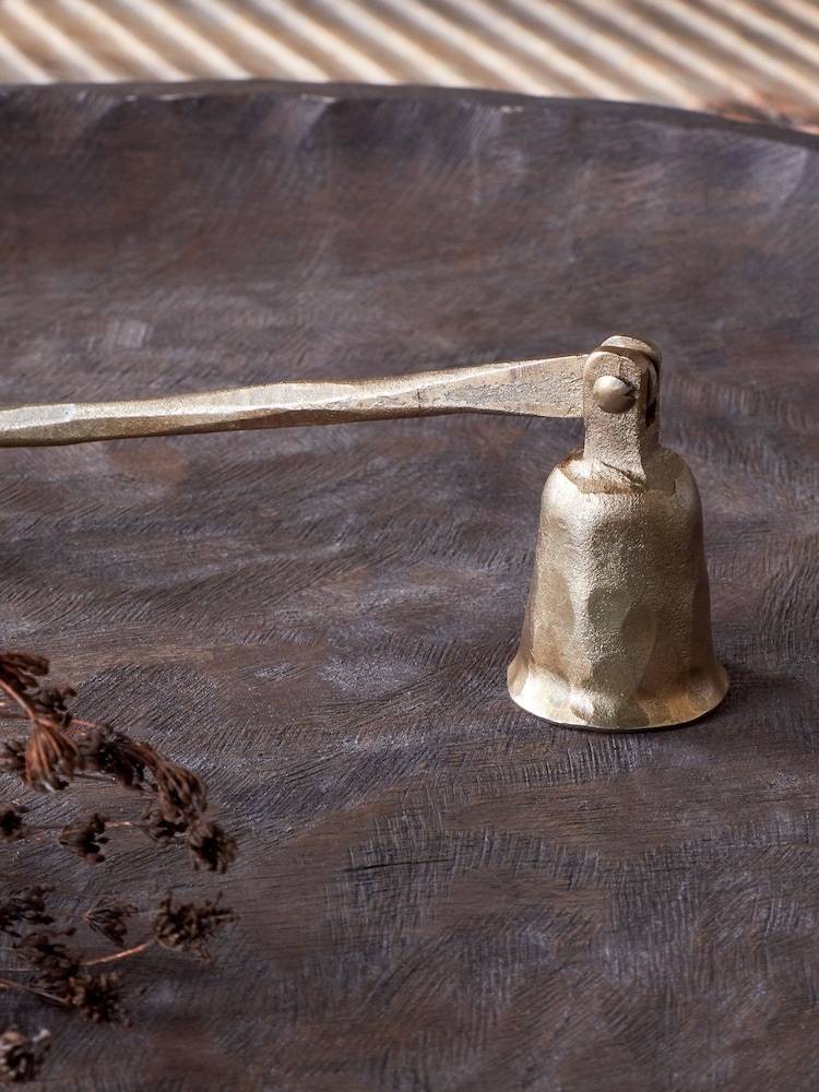 Nkuku Antique Brass Jyoti Candle Snuffer - Image 2 of 3 Nkuku Antique Brass Jyoti Candle Snuffer - Image 2 of 3