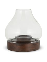 Nkuku Dark Stain Naryla Mango Wood Lantern - Image 2 of 2