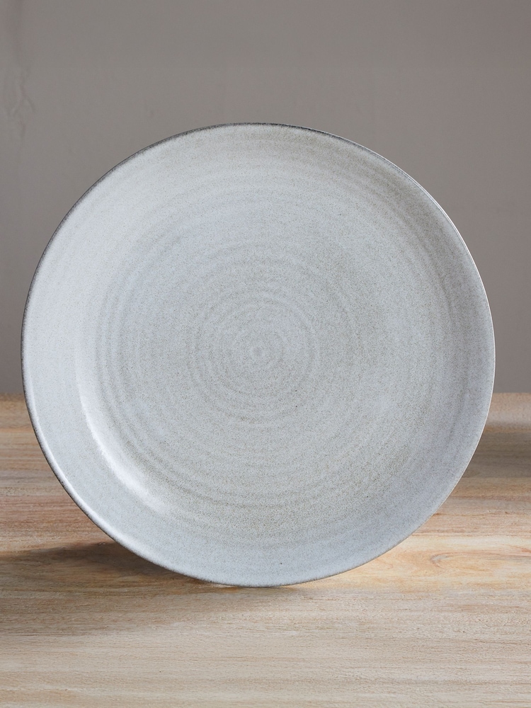 Nkuku Grey Valinha Earthenware Dinner Plate - Image 2 of 4 Nkuku Grey Valinha Earthenware Dinner Plate - Image 2 of 4