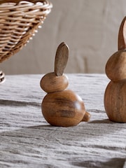 Nkuku Natural Khara Mango Wood Baby Rabbit Standing Decoration - Image 1 of 3