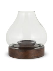 Nkuku Dark Stain Naryla Mango Wood Lantern - Image 2 of 2